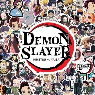 Pack 50 Adesivos - Demon Slayer [sortidos - não repetidos]