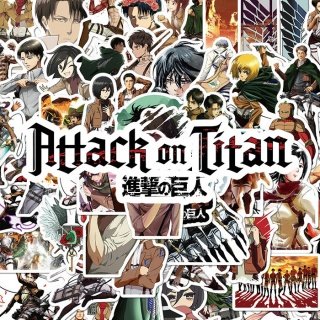 Pack 50 Adesivos - Attack on Titan [sortidos - não repetidos] Adesivos